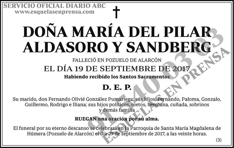 María del Pilar Aldasoro y Sandberg